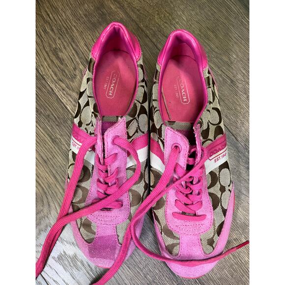 Coach Patterned Sneakers Size 9.5 - Picture 5 of 6